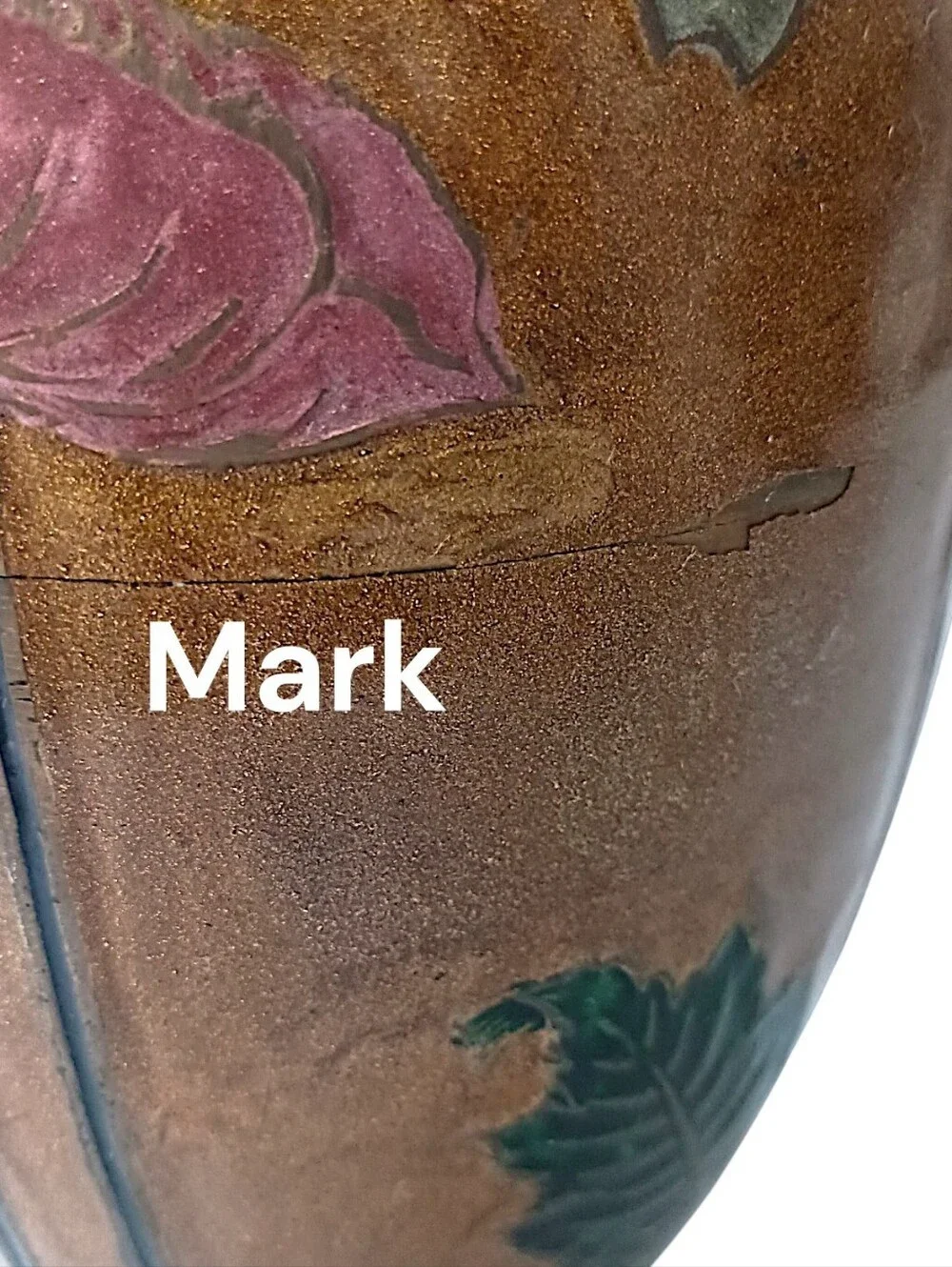 Vintage enameled brass